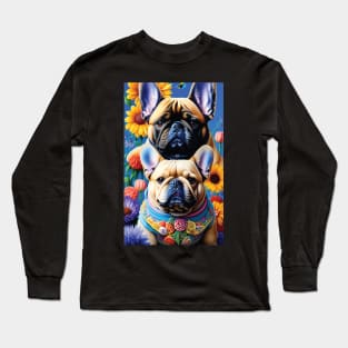 Flower Double Frenchies Long Sleeve T-Shirt